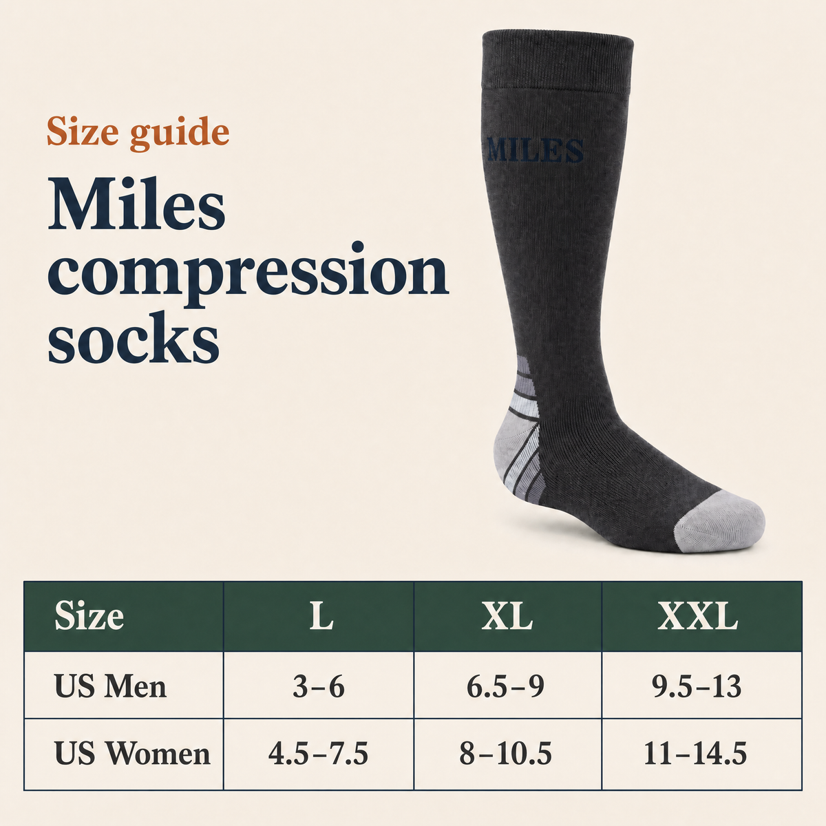 Miles Bamboo Compression Sock