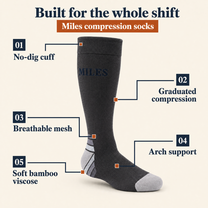Miles Bamboo Compression Sock